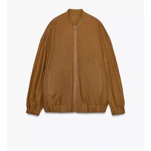 Zara Women's Brown Bomber Jacket